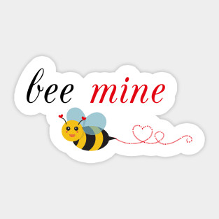 Bee Mine Valentines Day Design Sticker